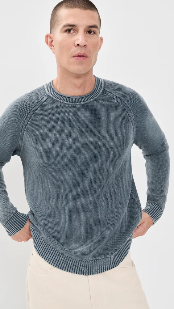 Garment Dye Roll Neck Sweater