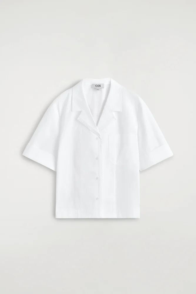Lace-trimmed Resort Shirt