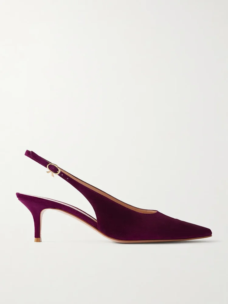 Robbie Sling 55 suede slingback pumps