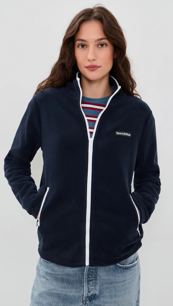 Serif Logo Zipped Polar Fleece