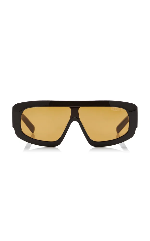Mask-Frame Acetate Sunglasses