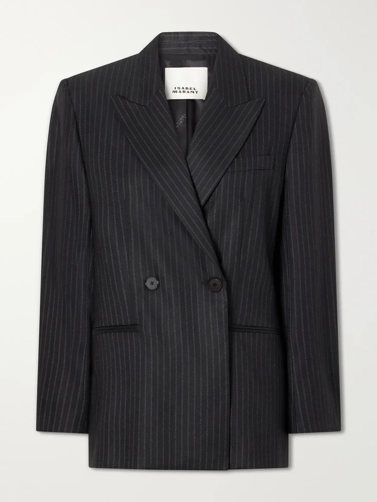 Ranya striped wool-blend blazer