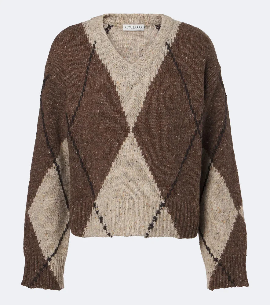Parish argyle wool and alpaca blend sweater