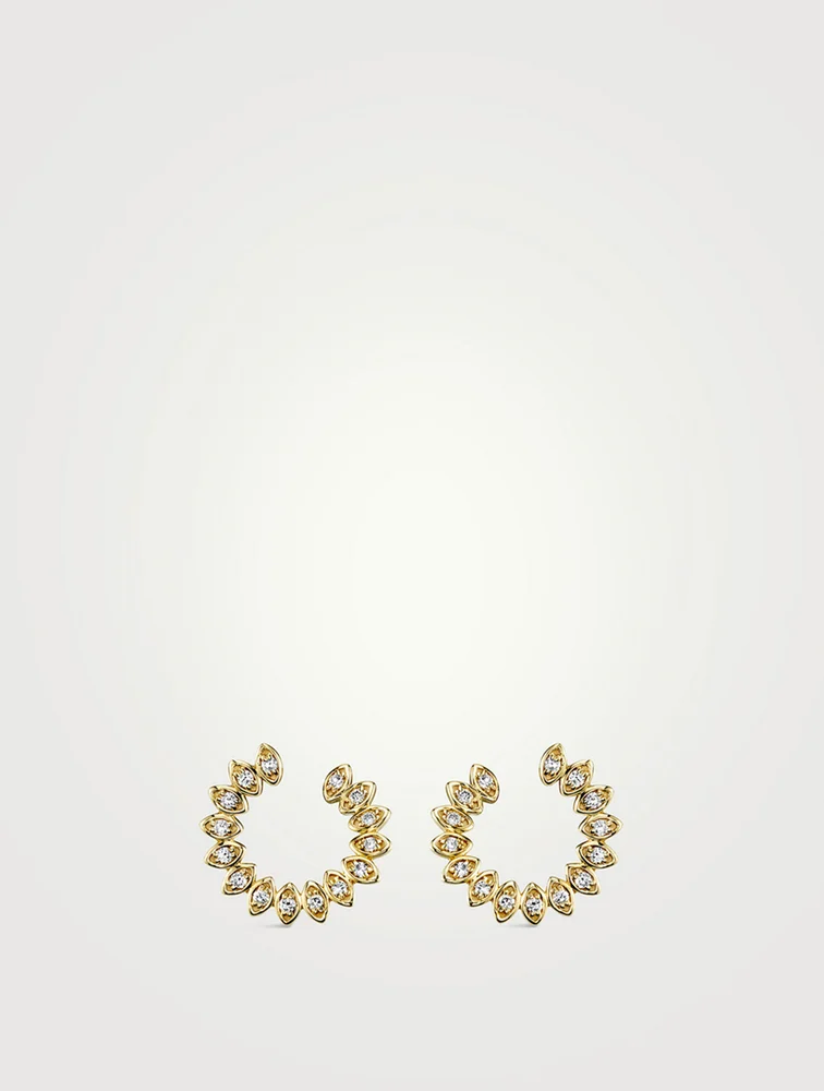 SYDNEY EVAN 14K Gold Circle Earring With Diamonds