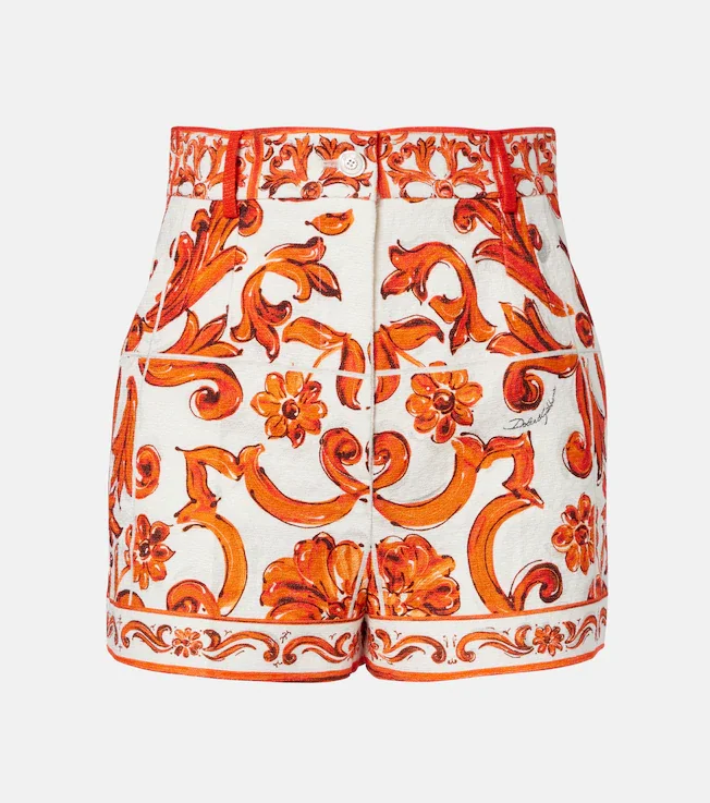 Majolica printed shorts
