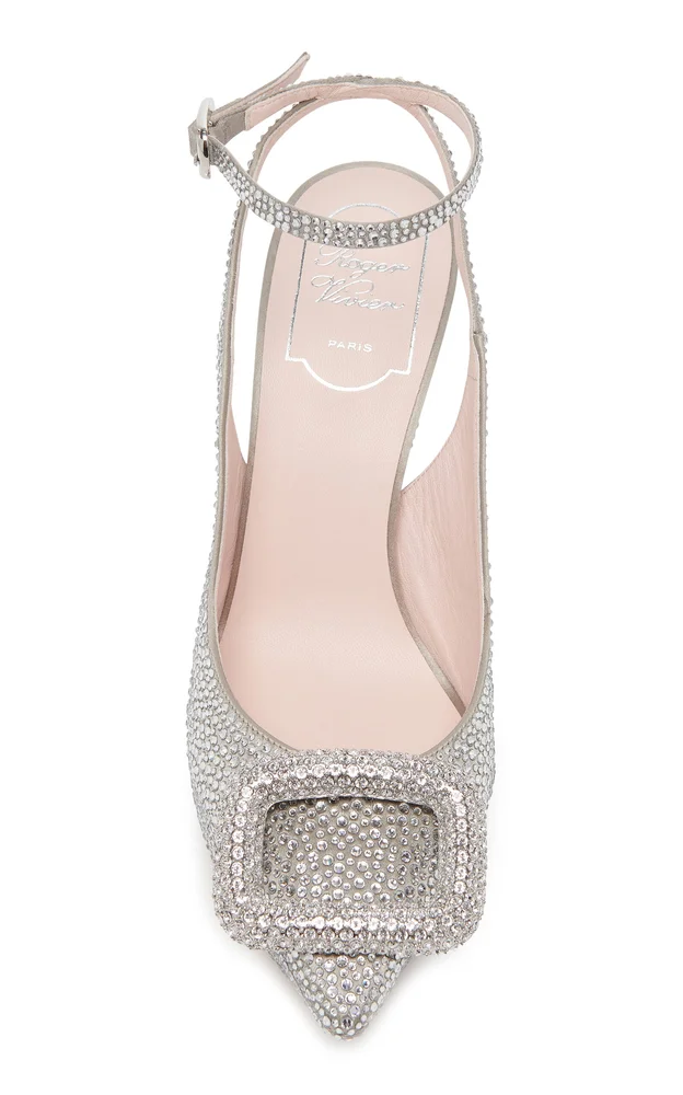 Choc Buckle Embellished Pumps
