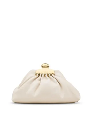 The Glam Claw Clip Leather Clutch