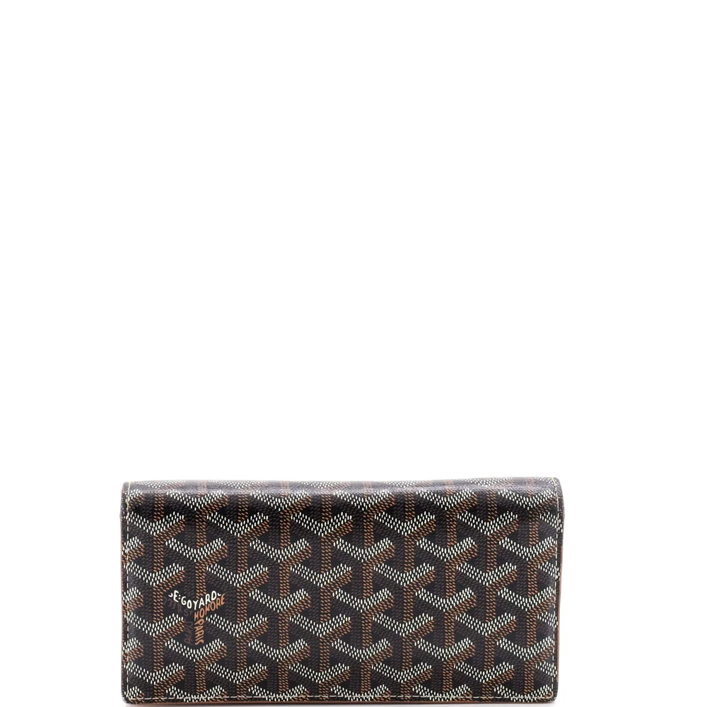 Pre-Owned Richelieu Wallet Coated Canvas Long, Black