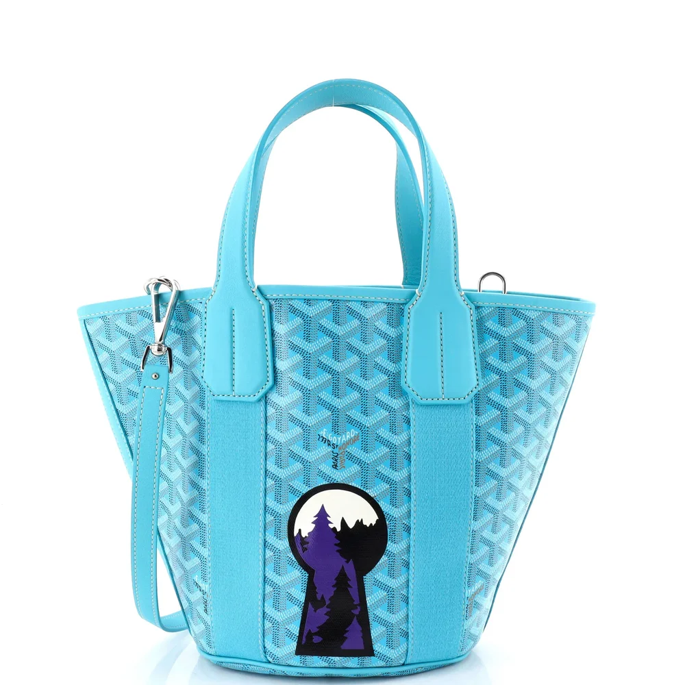 Pre-Owned Belharra Tote Printed Coated Canvas PM in Blue