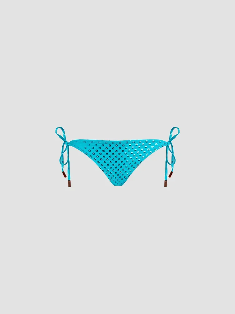 Sequined Side Tie Bikini Bottom