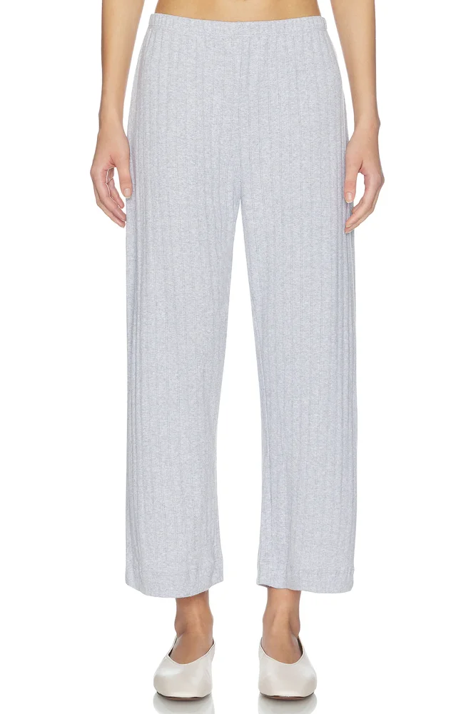Pointelle Crop Wide Leg Pant
