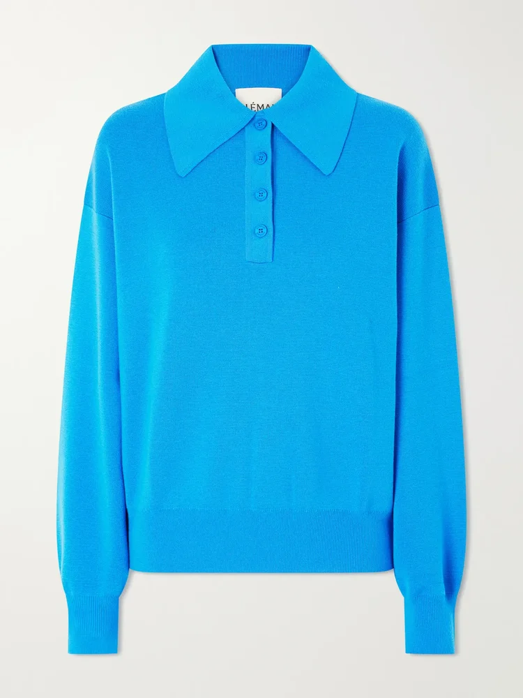 claudia knitted wool polo shirt