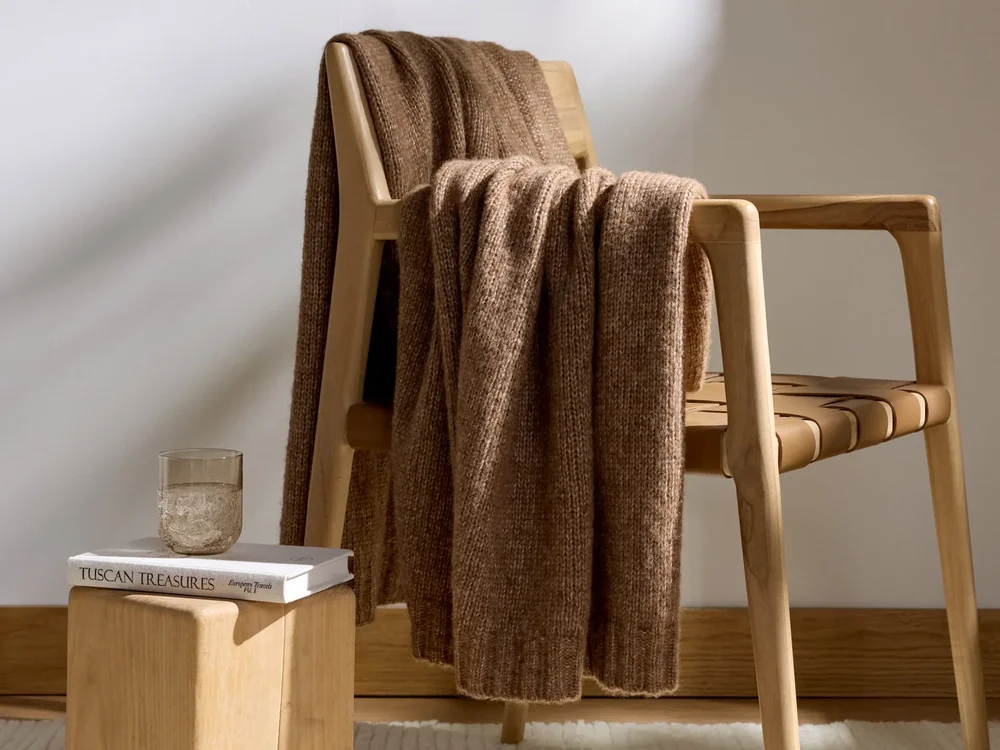 Natural Alpaca Throw