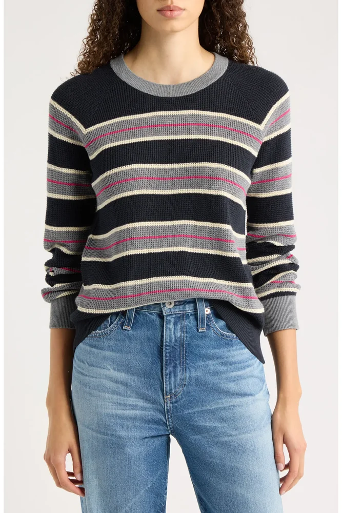 Throwback Stripe Organic Cotton & Cashmere Sweater