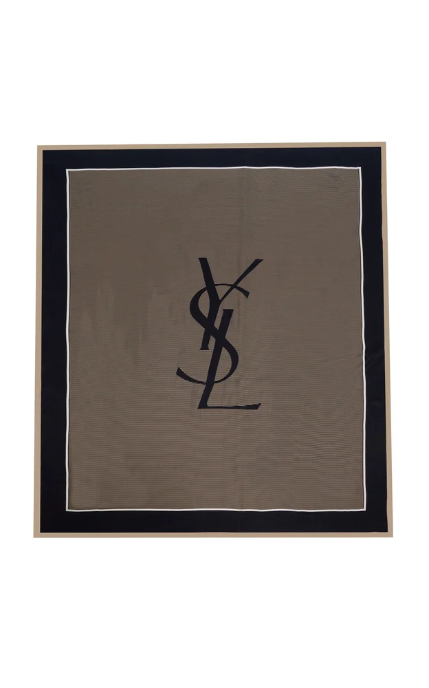 Cassandre Striped Silk Charmeuse Scarf