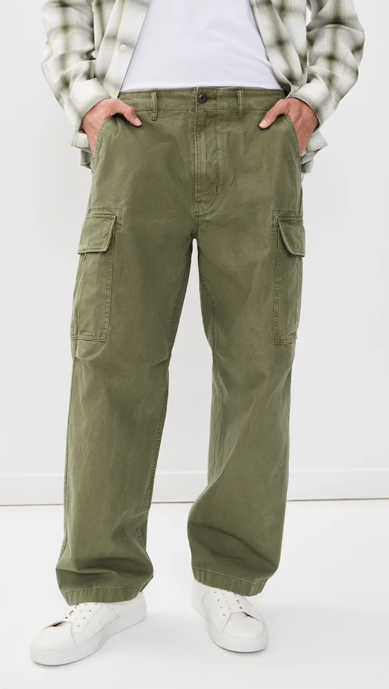Loose Cargo Pants (Olive Drab)