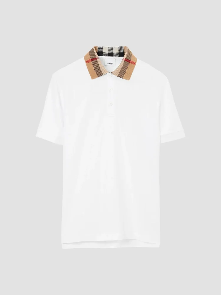 Poplin shirt with button-down collar