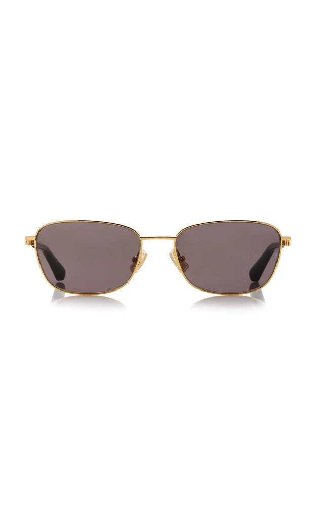 Square-Frame Metal Sunglasses