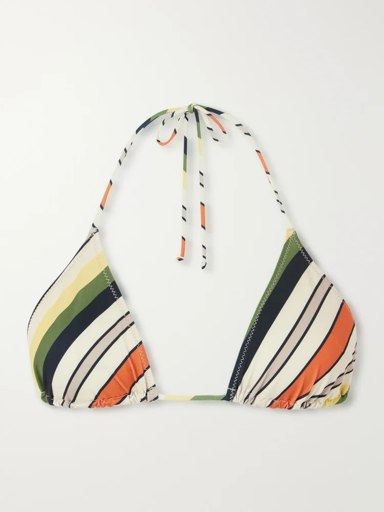 Retro Stripe bikini top