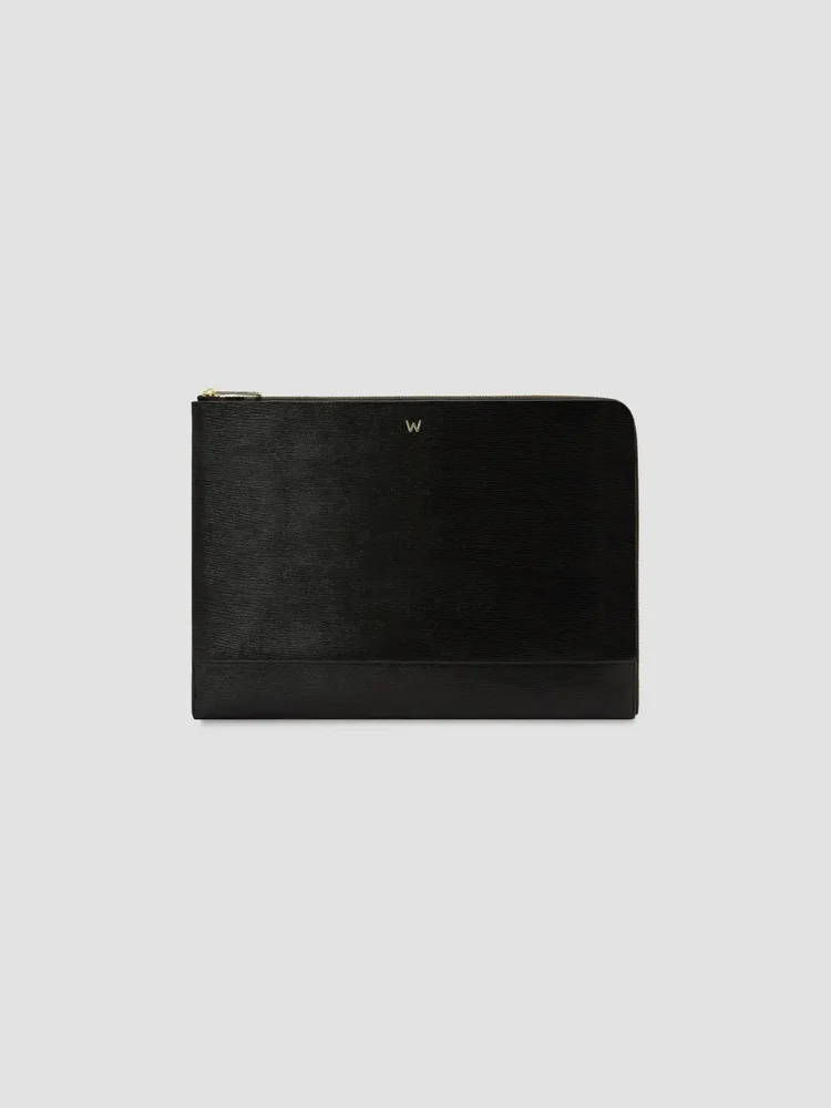 W Leather Laptop Sleeve