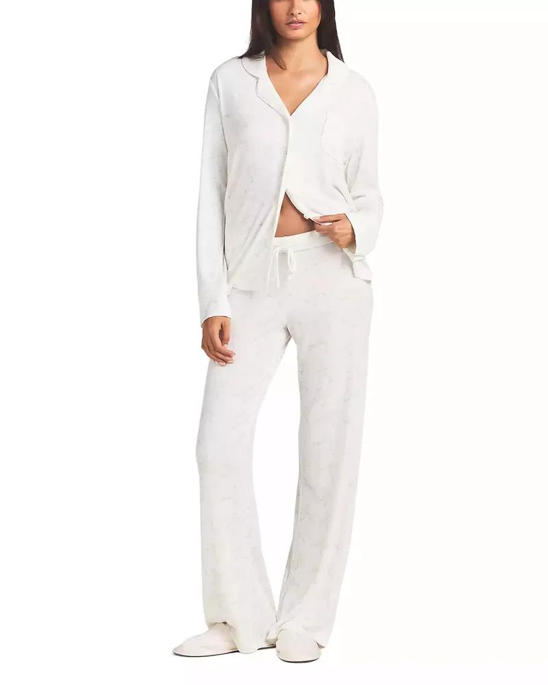 Soft Lounge Ivory Pearl Bows Sleep Set