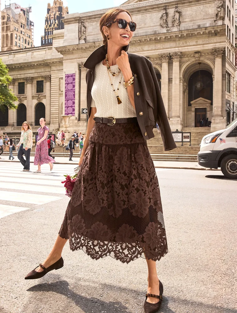 Alais Lace Midi Skirt