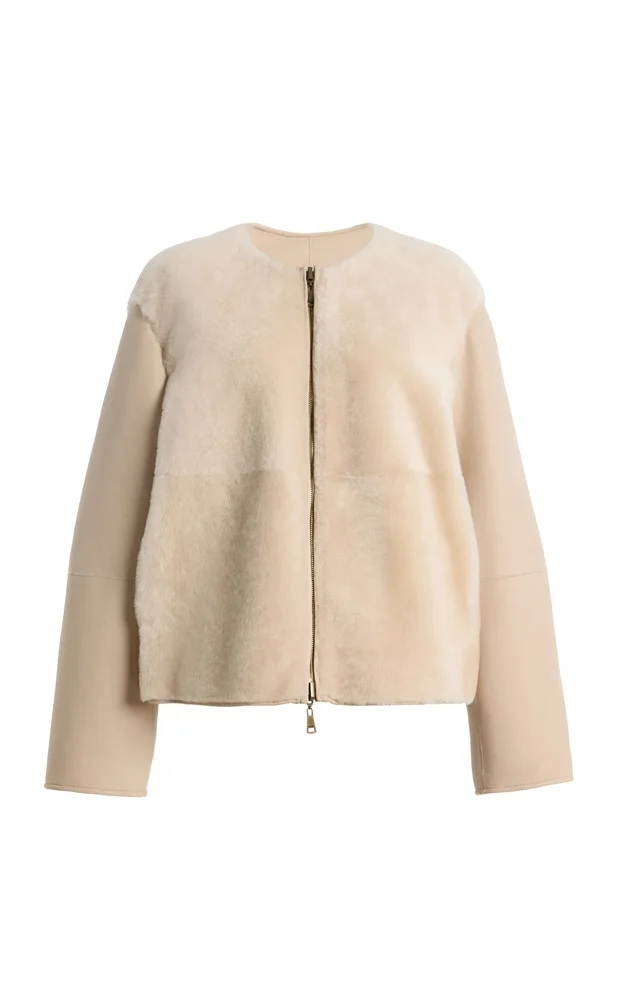 Reversible Shearling Short Coat