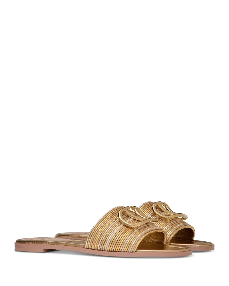Linen Platform Sandals