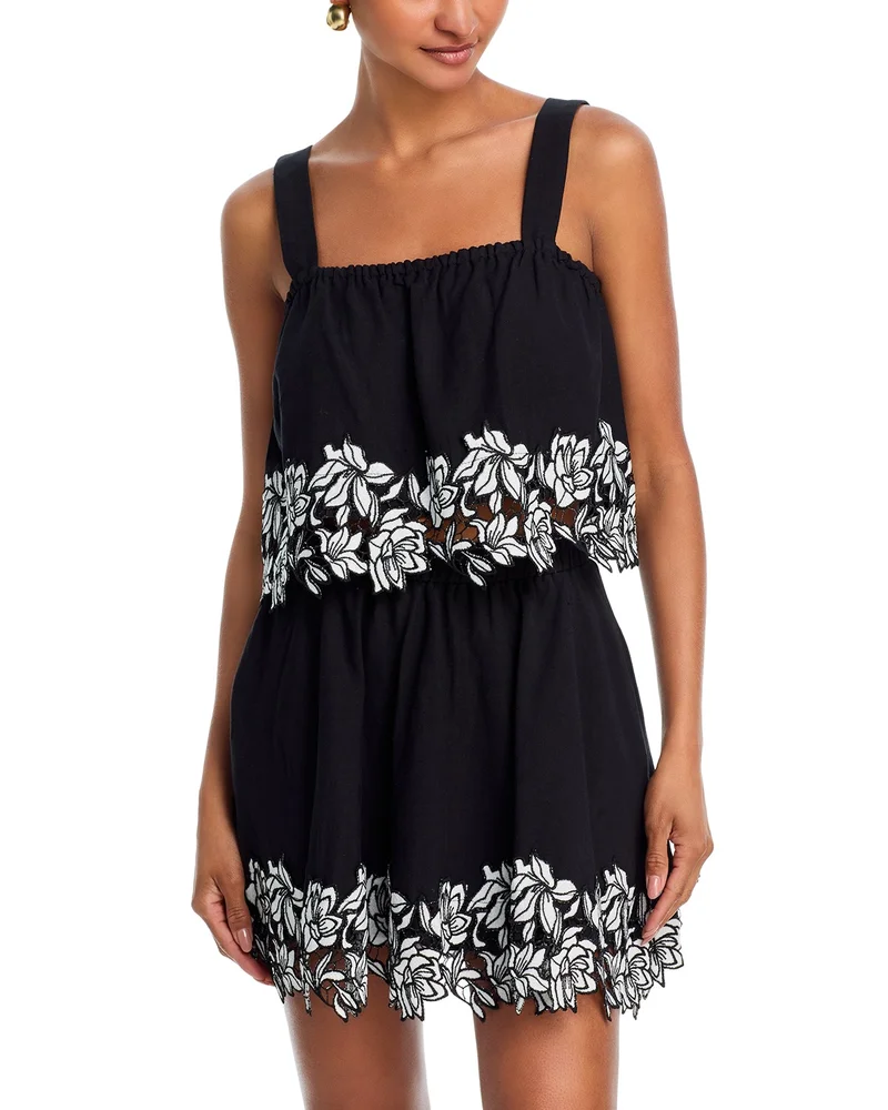 Cotton Linen Lace Trim Sleeveless Top - Exclusive
