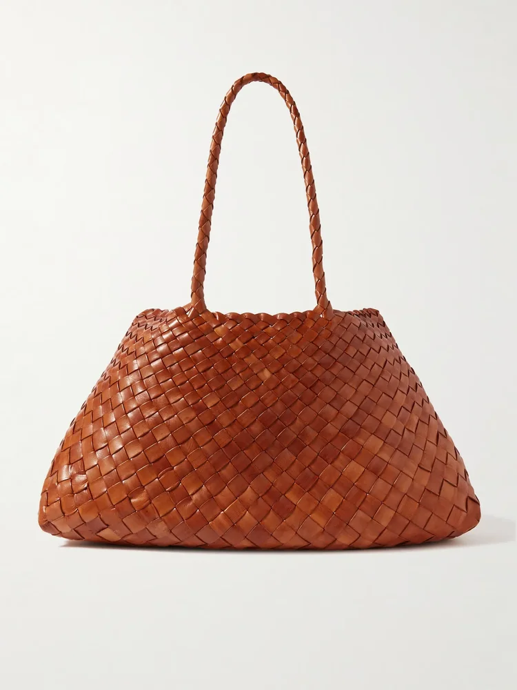 Santa Croce Big woven leather tote bag