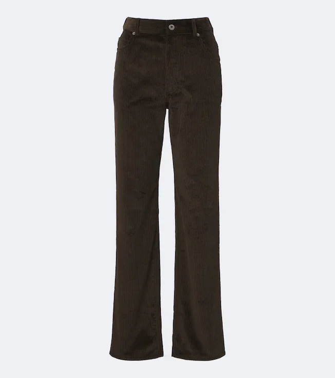 Cotton corduroy straight pants