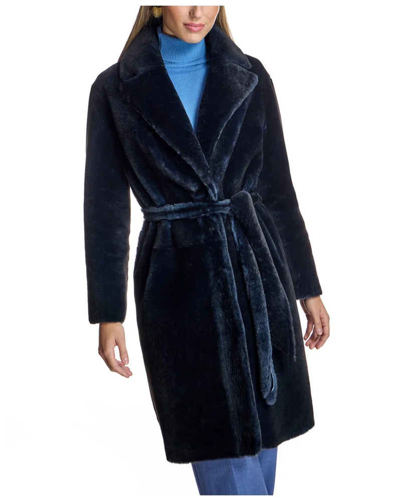 Belted Shearling Coat