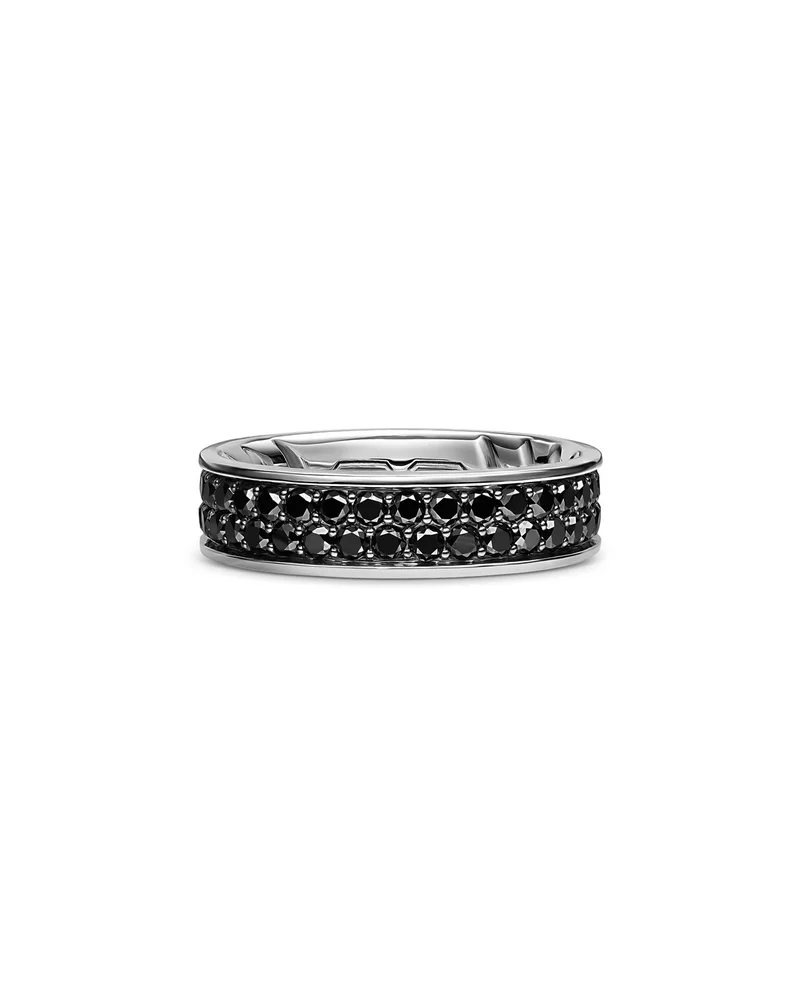 Streamline® Band Ring in Sterling Silver with Black Diamonds, 6.2mm