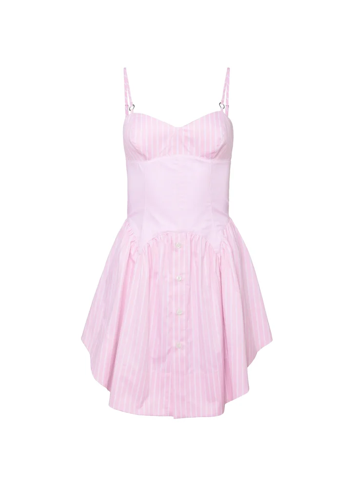 Poplin Corset Mini Dress