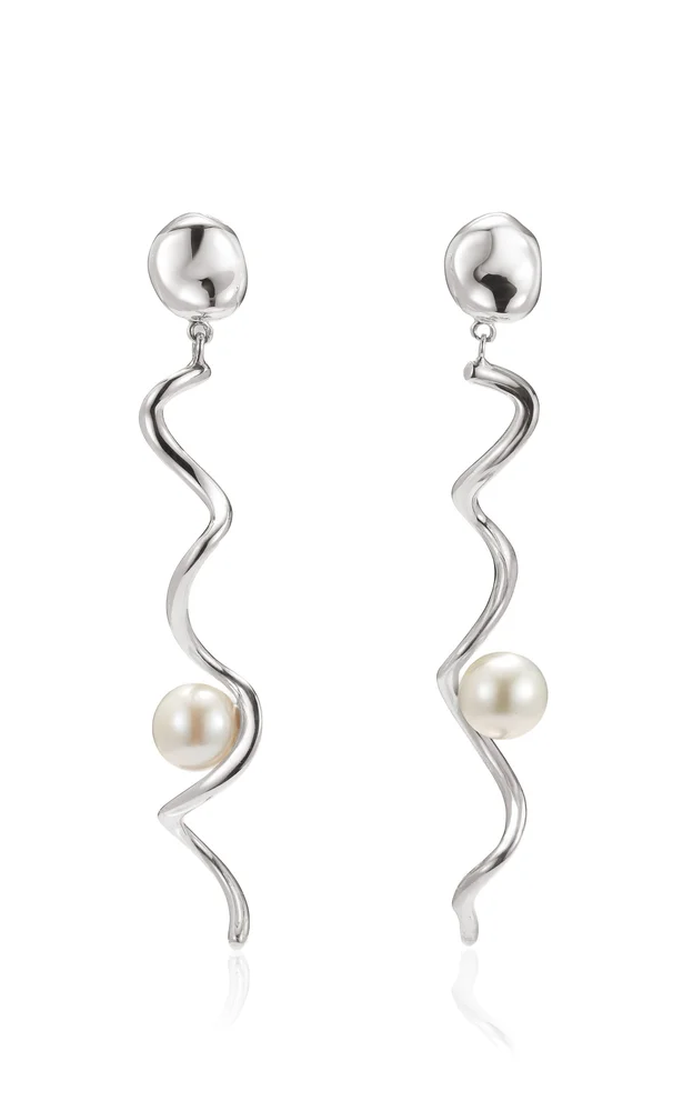 Teneille Sterling Silver Pearl Earrings