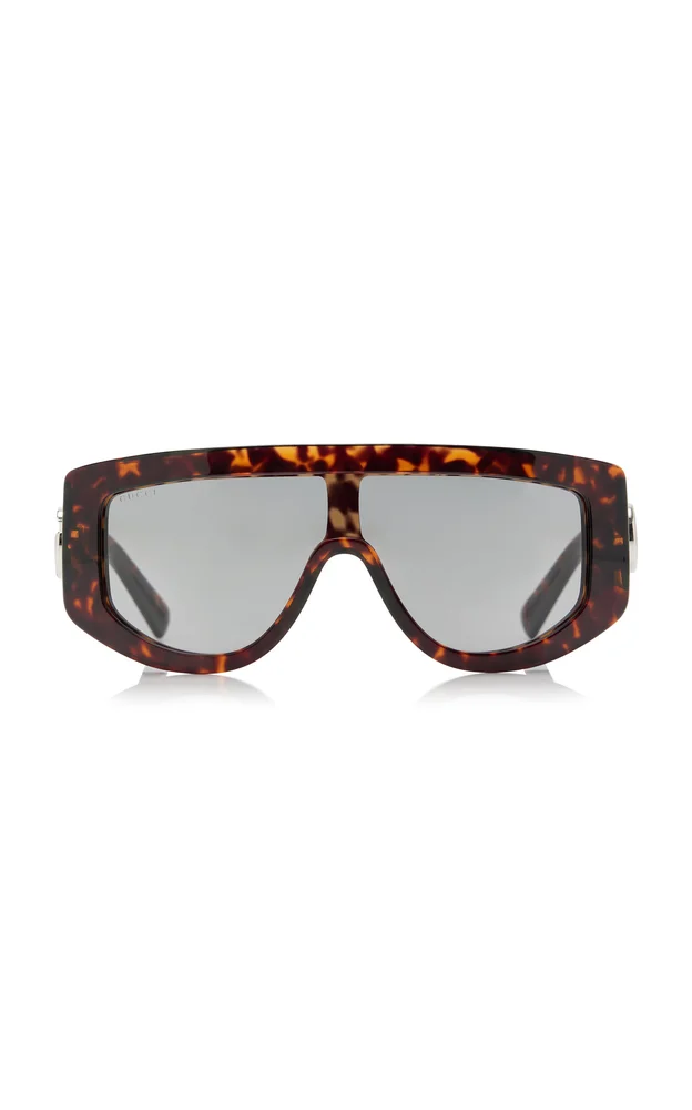 Mask-Frame Acetate Sunglasses