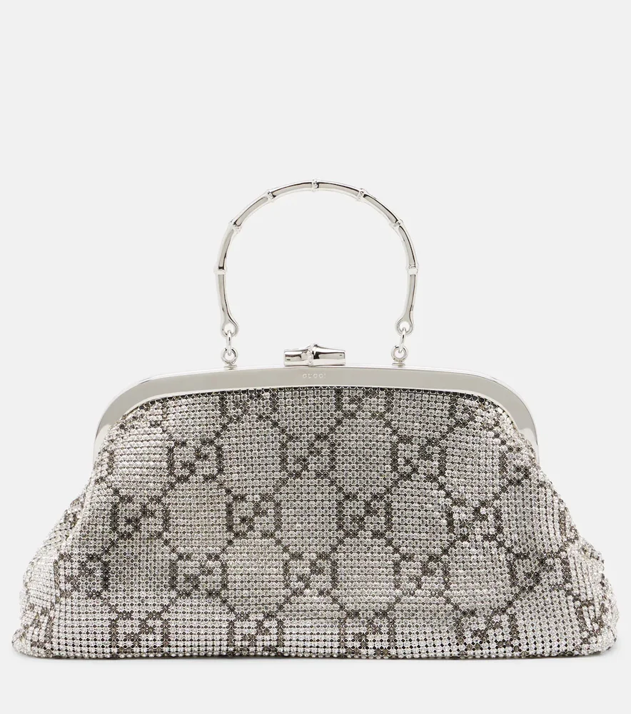 GG Medium crystal-embellished clutch