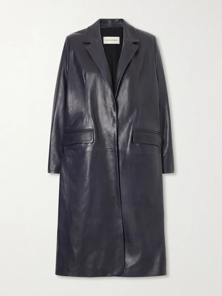 Isaline leather coat