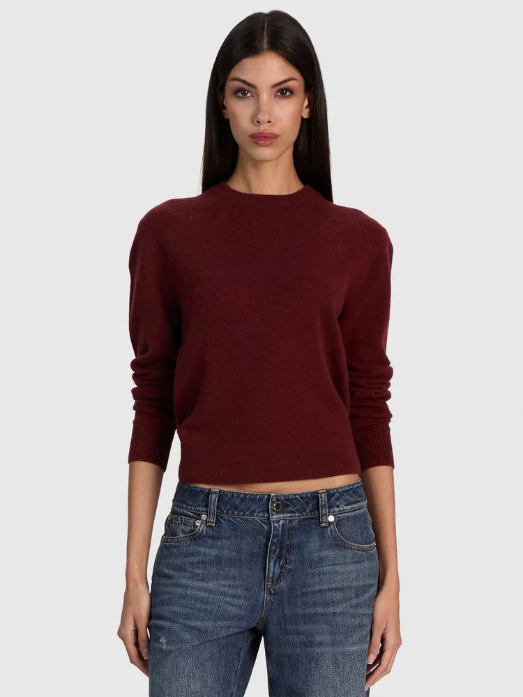 SCOTTIE CASHMERE PULLOVER - COGNAC