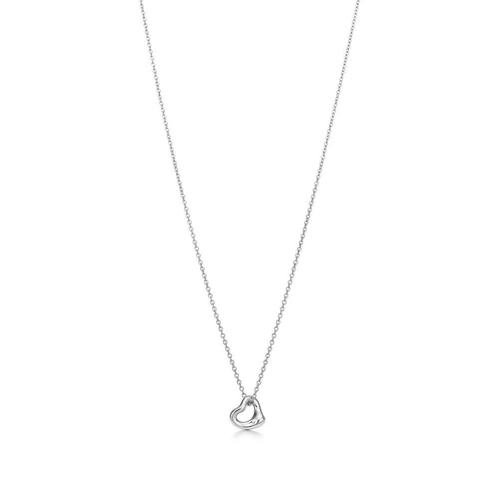 Elsa Peretti Open Heart Pendant in Sterling Silver, 7 mm