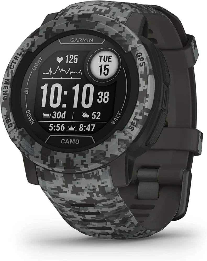 Garmin Instinct 2 Camo Edition GPS Rugged Outdoor Watch, Graphite Camo