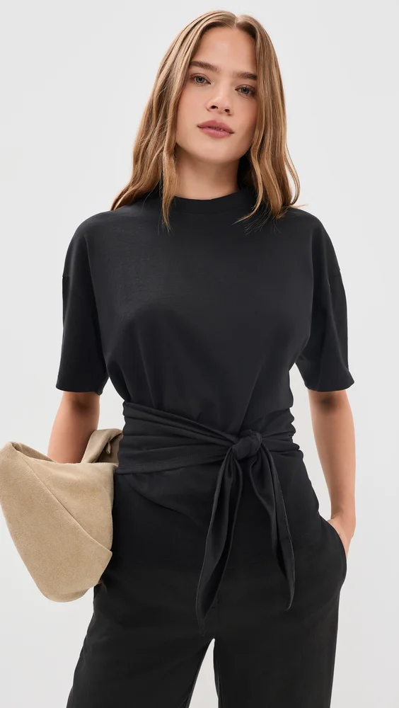 Cotton Jersey Split Back Tee