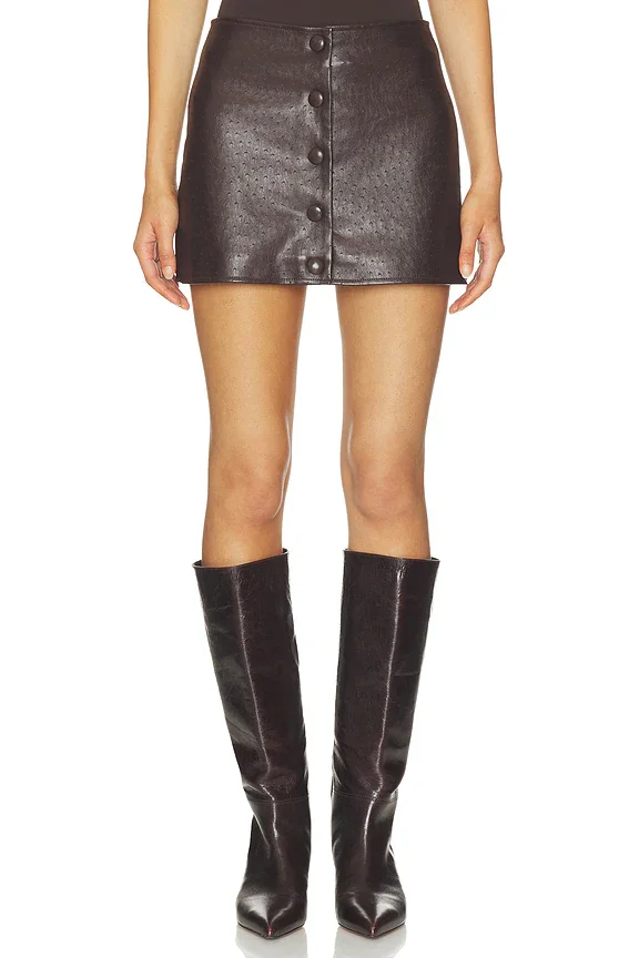 Faux Leather Mini Skirt