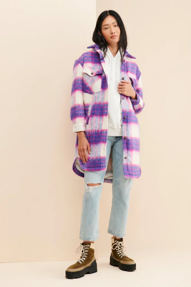 [BLANKNYC] Prime Time Plaid Shirt Jacket