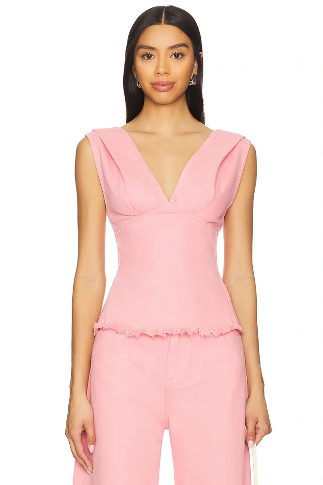 Drill Fitted Off Shoulder Top