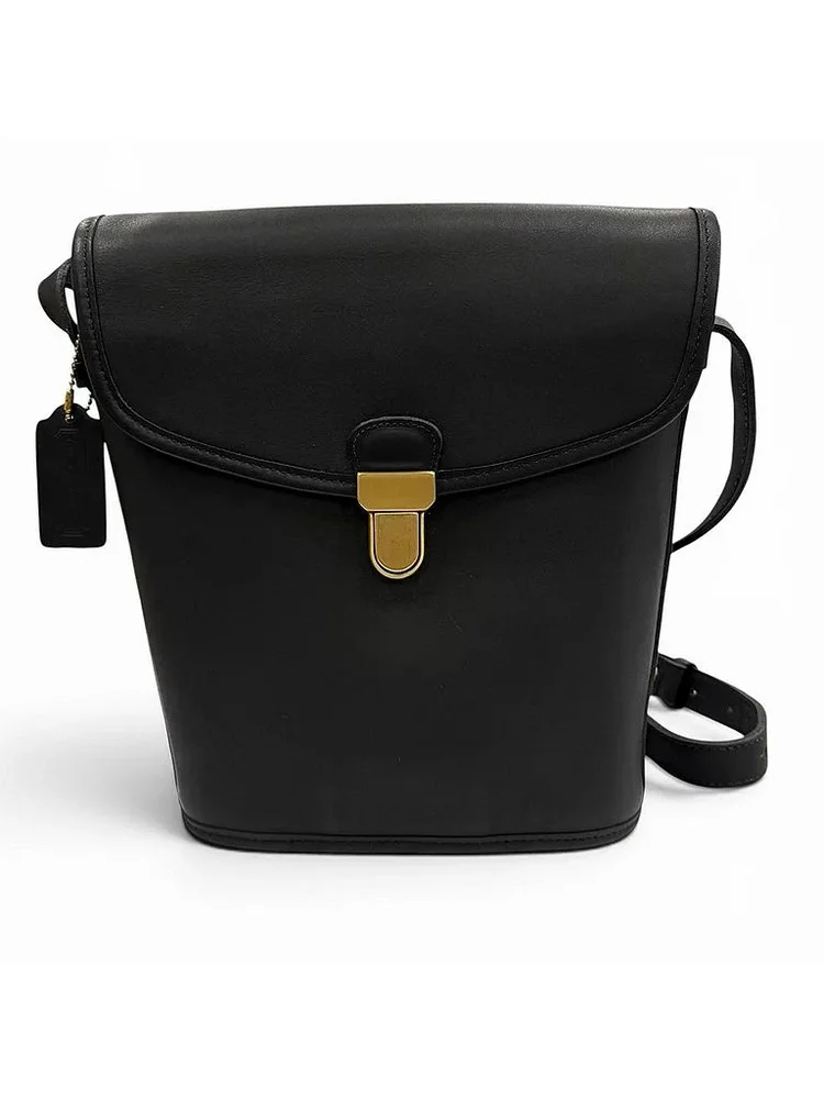 Pre-Owned Vintage Jackson Bucket Glove Leather Bag, Black