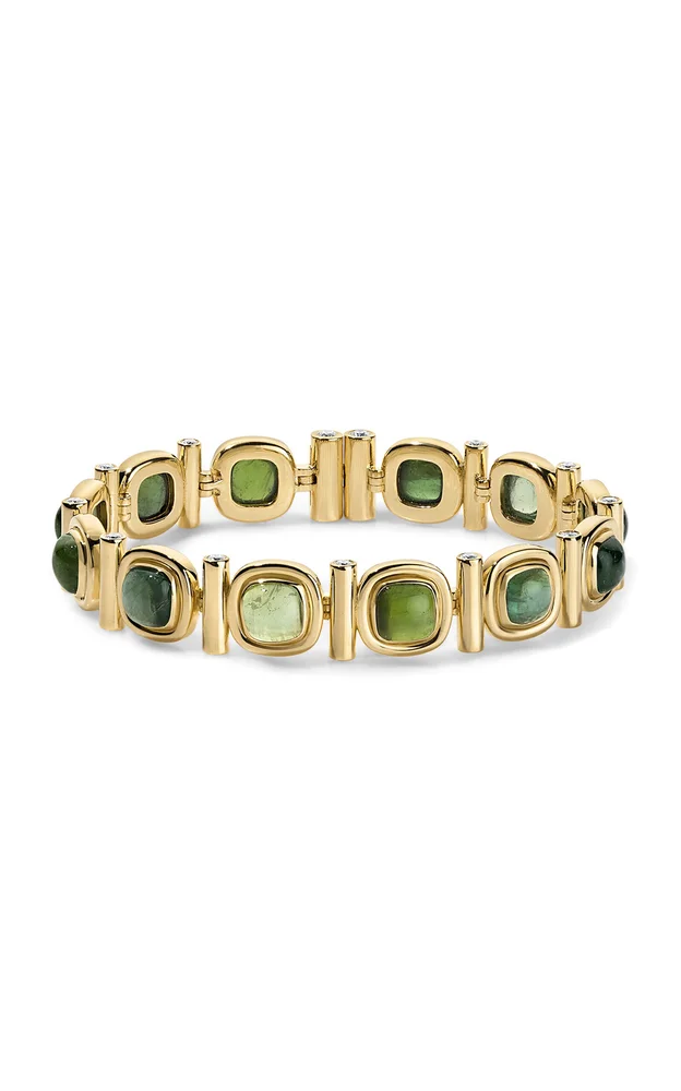 Gilda 18K Yellow Gold Tourmaline, Diamond Bracelet