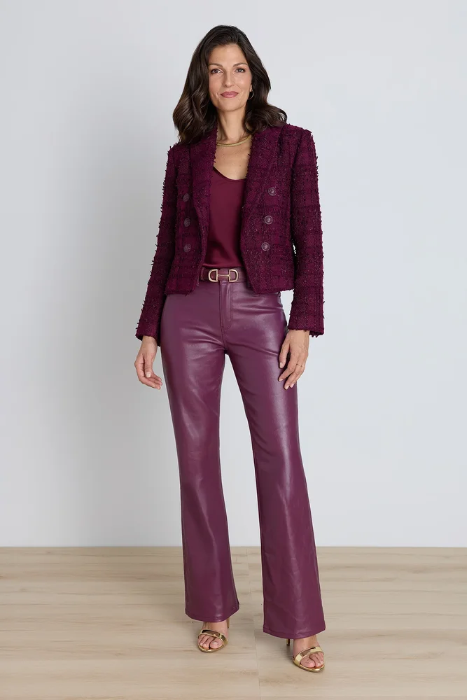 Aria Coated Flare Jean
