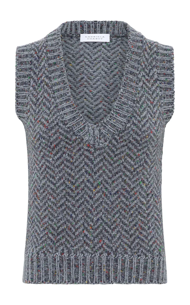 Cresset Knit Cashmere Vest Sweater