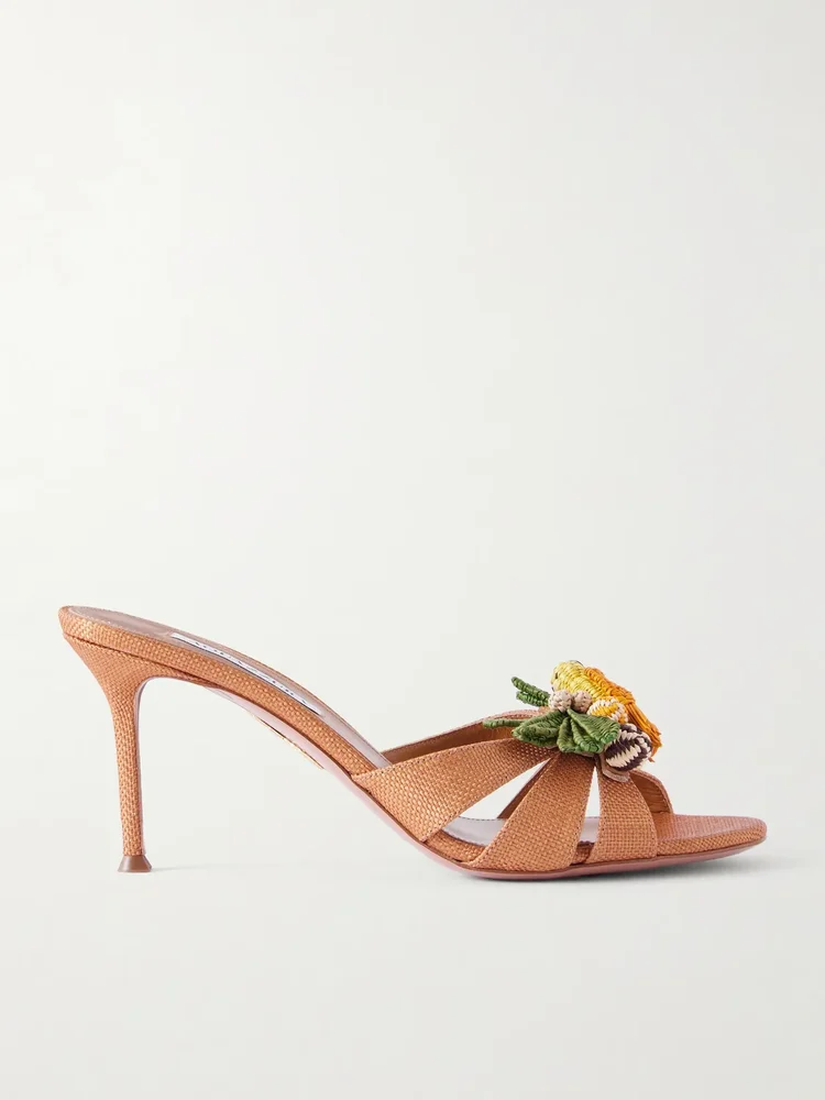 Birdsong 75 raffia mules